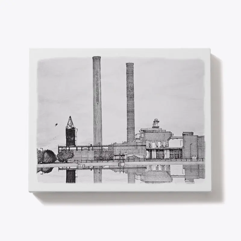 Cannon Mills Smokestacks Canvas Print