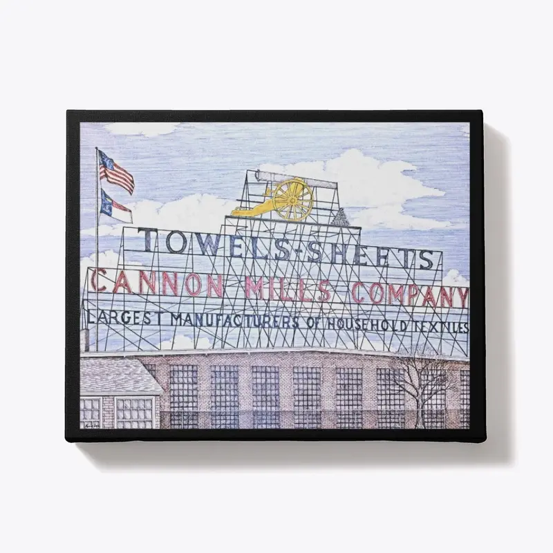 Cannon Mills Company Sign Canvas Print